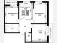 3-комнатная квартира, 64.20 м², 2/16 этаж фото 0