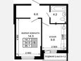 1-комнатная квартира, 34.90 м², 2/16 этаж фото 0