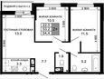 3-комнатная квартира, 53.20 м², 9/16 этаж фото 0