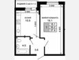 1-комнатная квартира, 36.20 м², 2/16 этаж фото 0