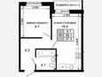 1-комнатная квартира, 36.10 м², 2/16 этаж фото 0