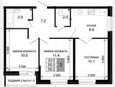 3-комнатная квартира, 55 м², 2/16 этаж фото 0