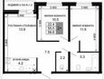 3-комнатная квартира, 55.50 м², 2/16 этаж фото 0