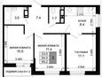 3-комнатная квартира, 54 м², 7/16 этаж фото 0