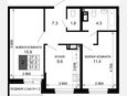 2-комнатная квартира, 50.30 м², 16/16 этаж фото 0