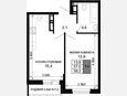 2-комнатная квартира, 37 м², 9/16 этаж фото 0