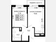 1-комнатная квартира, 37 м², 4/16 этаж фото 0