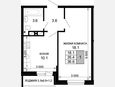 1-комнатная квартира, 35.40 м², 10/16 этаж фото 0