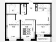 3-комнатная квартира, 54.70 м², 8/16 этаж фото 0