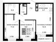 3-комнатная квартира, 51.70 м², 10/16 этаж фото 0