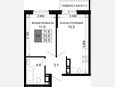 2-комнатная квартира, 34.60 м², 6/16 этаж фото 0