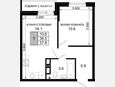 1-комнатная квартира, 36.50 м², 13/16 этаж фото 0