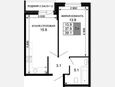 2-комнатная квартира, 37.90 м², 2/16 этаж фото 0