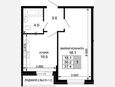 1-комнатная квартира, 36.20 м², 2/16 этаж фото 0