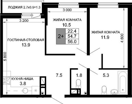 3-комн. квартира фото 0