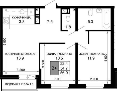 3-комн. квартира фото 0